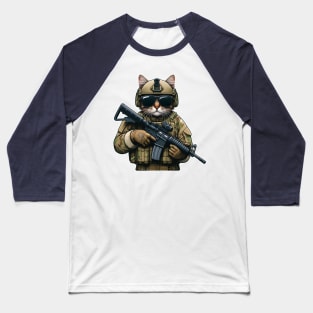 Tactical Cat Baseball T-Shirt